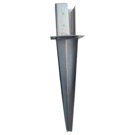 SUPPORTO PER TRAVI CON ANCORAGGIO AL TERRENO 70x70 mm
