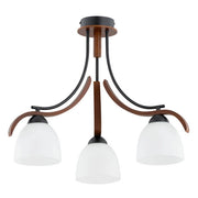 Plafoniera Barsum metallo nero 3 luci E14 56cm Alfa