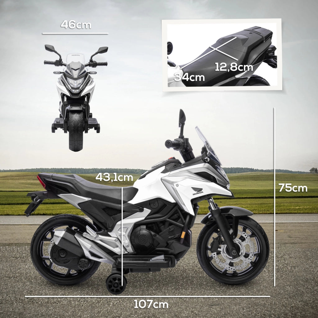 Moto elettrica per bambini ¨C zephmum ¨C bianco