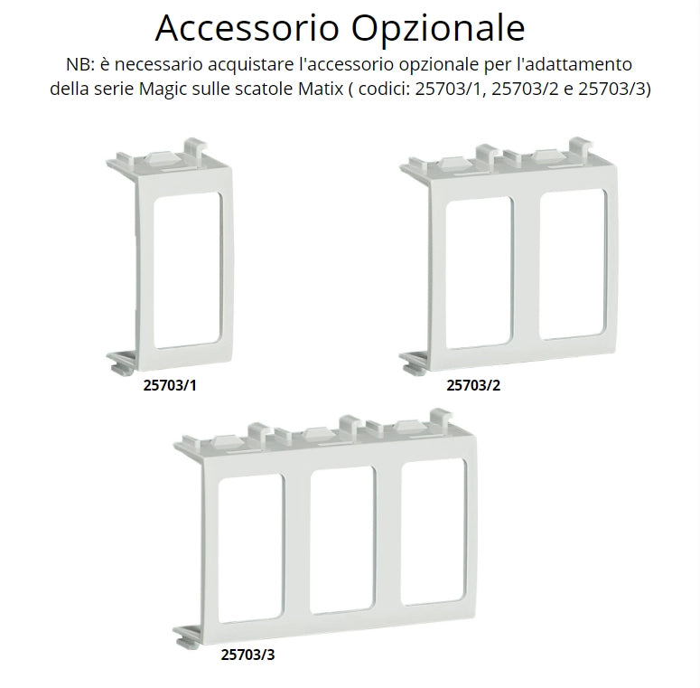 Ronzatore bianco 220 vac serie bticino magic 5048n