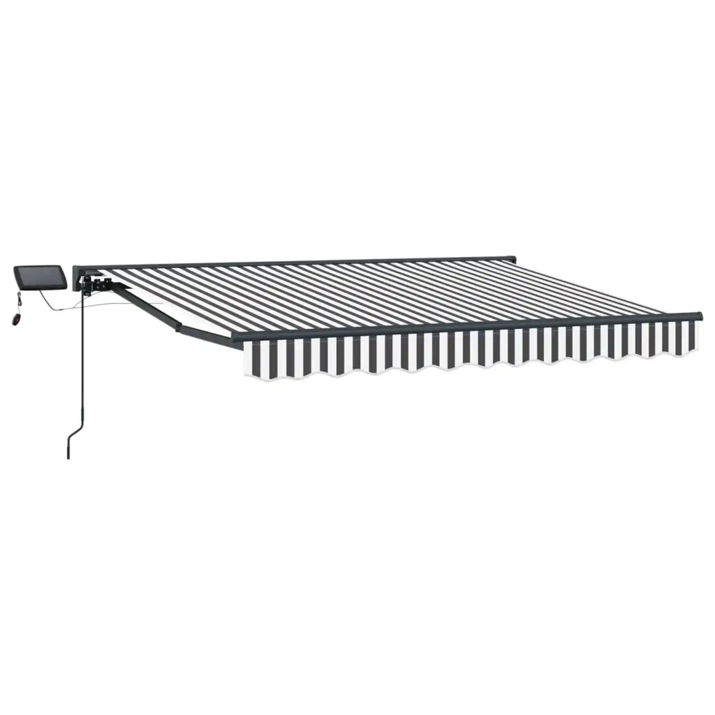 Cornice per Tenda Manuale con LED Antracite e Bianco 3 x 2,5 m 3420807