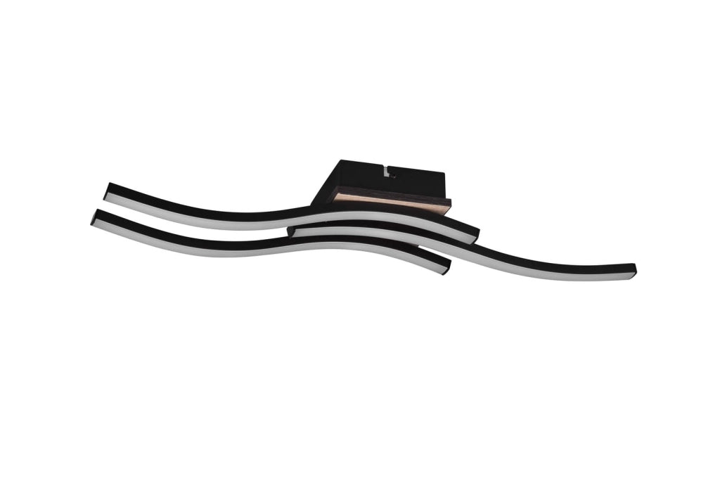 Plafoniera LED ROUTE moderna 3 luci nero/marrone RL