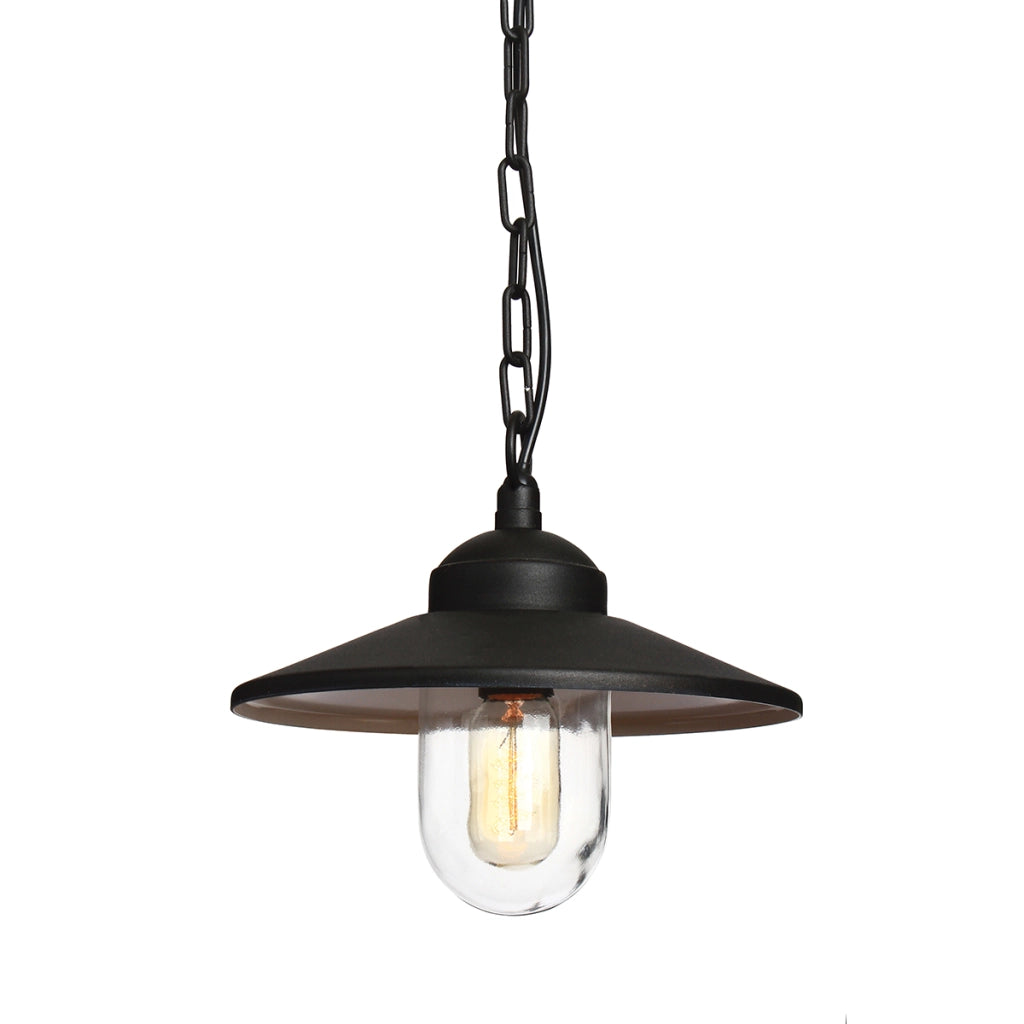 Lampada a sospensione esterna nera E27 60W Klampenborg