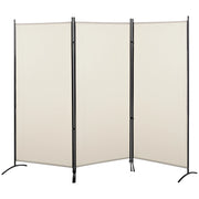 Paravento 3 Ante con Piedi Separati ¨C Zephmum ¨C Grigio Polyester 253x50x182 cm