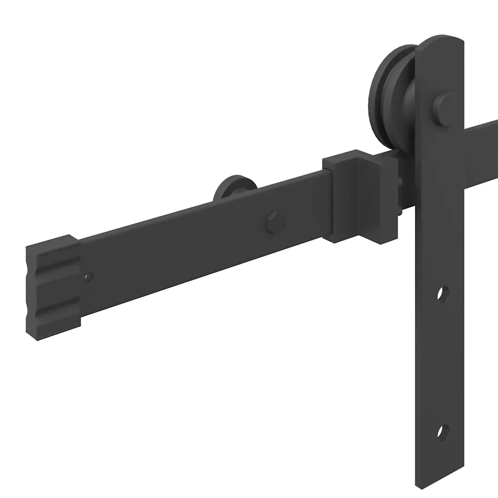 Kit di Binari per Porte Scorrevoli 152 cm Acciaio Nero CFW2930267