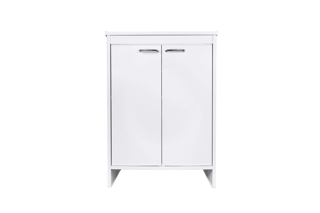 Mobile Lavanderia da Esterno 60x49x84 cm in PVC Bianco