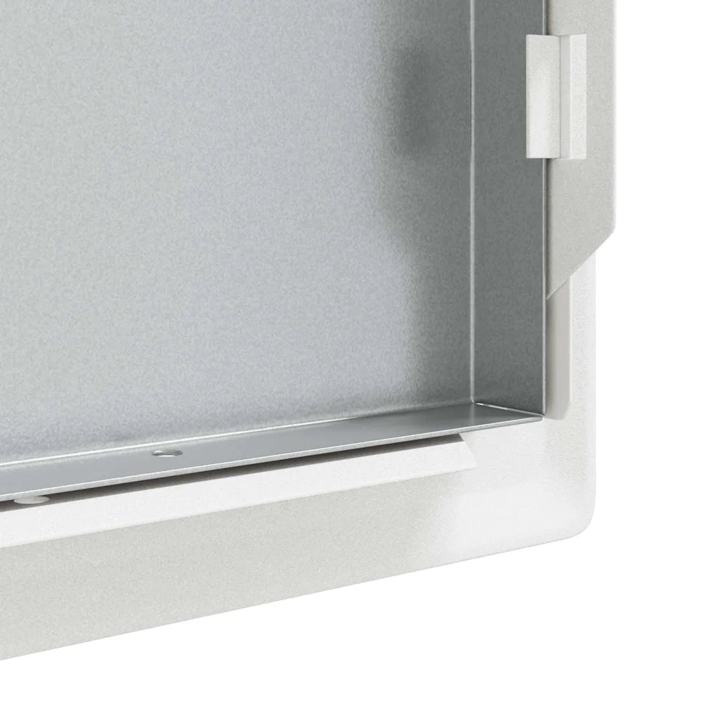 vidaXL Pannello di Accesso Bianco 20 x 30 cm Acciaio
