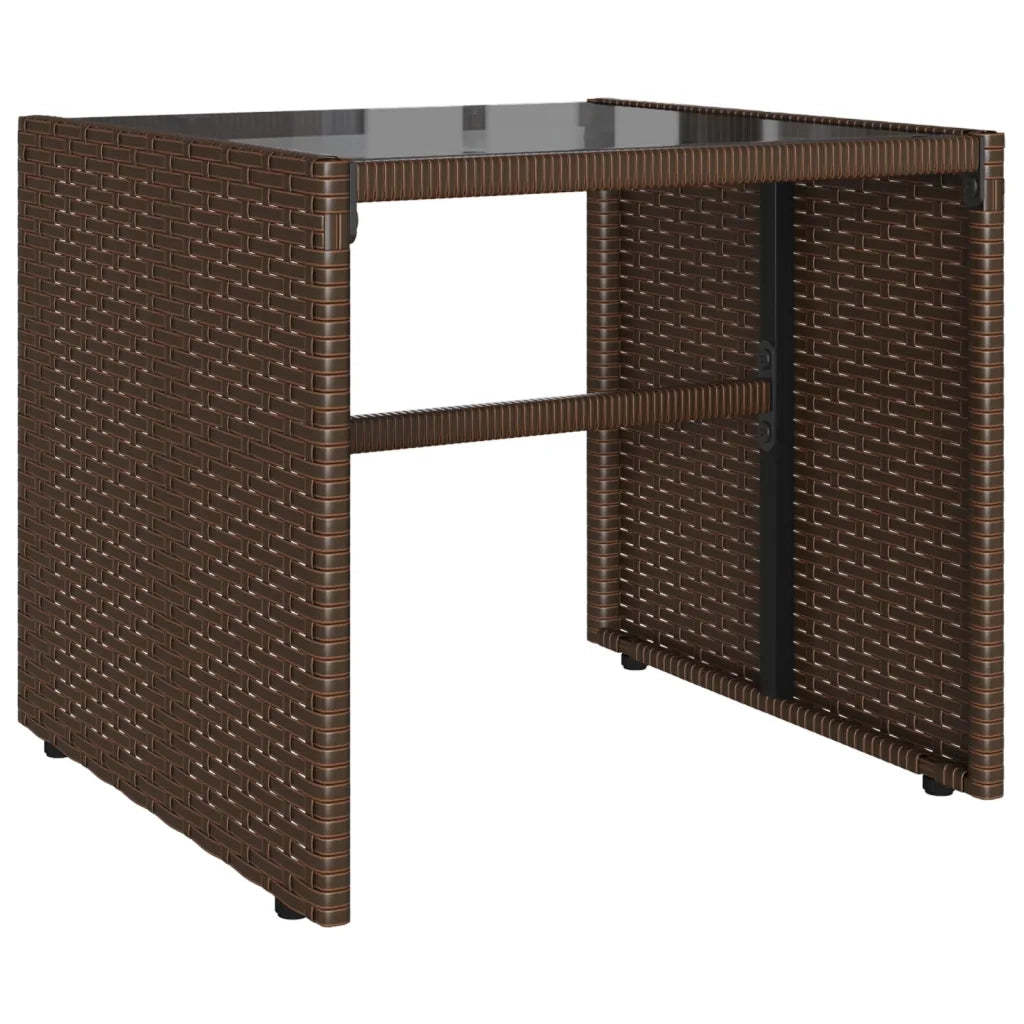 Set Divano da Giardino 4 pz con Cuscini Marrone in Polyrattan 4003879