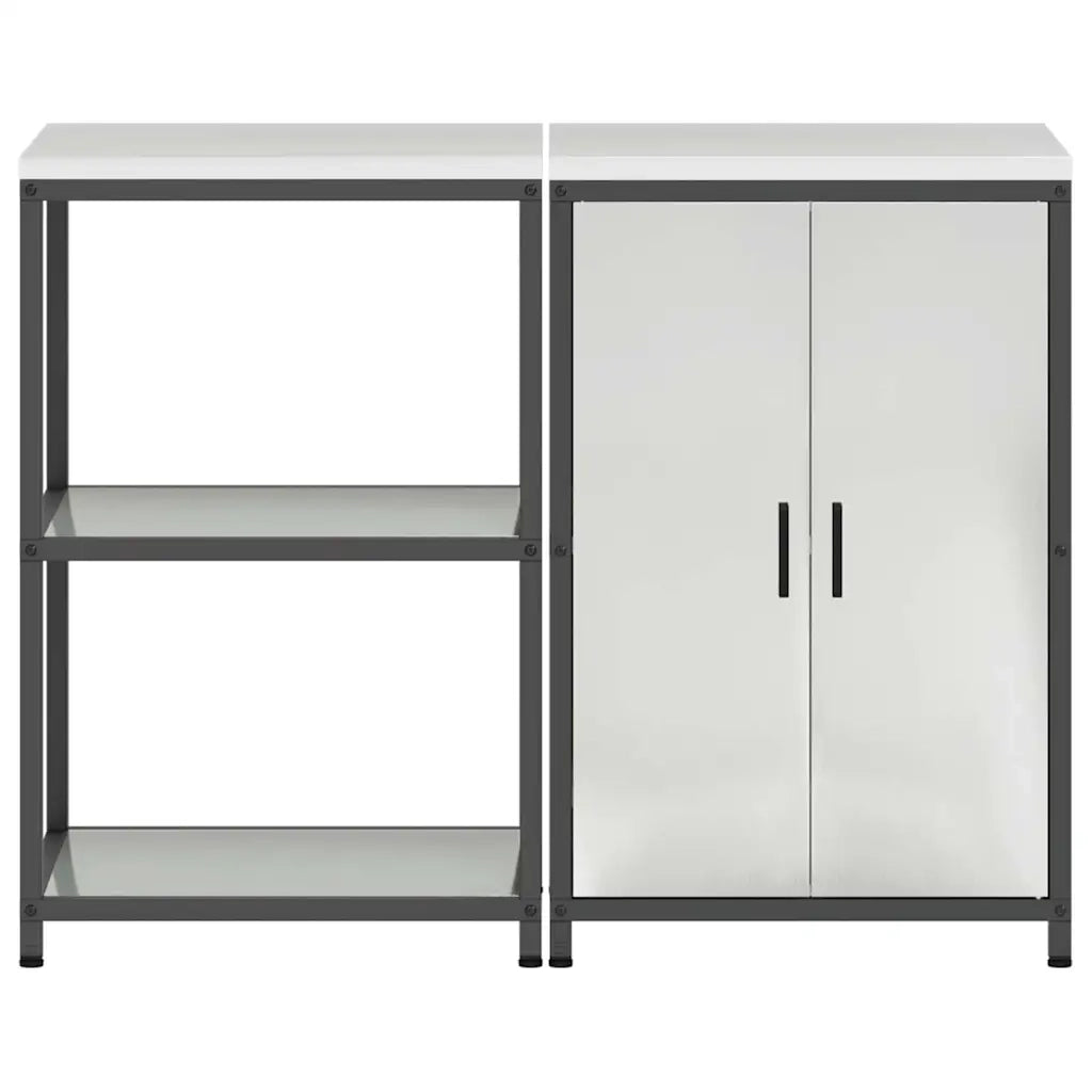 Set di Stoccaggio per Cucina 2 pcs Argento Acciaio zincato 3392692