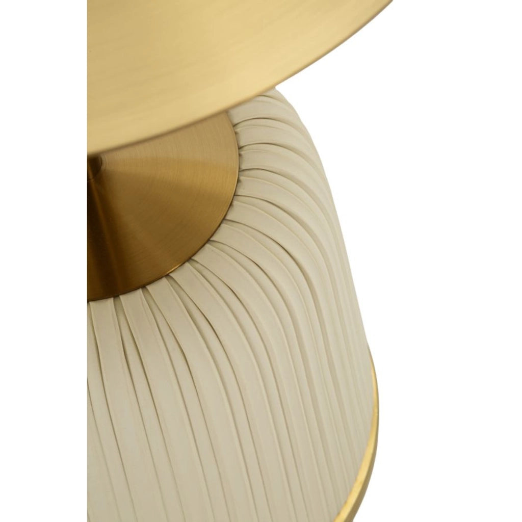 Tavolino VKH1097, Bianco, Metallo, 40x40x55 cm