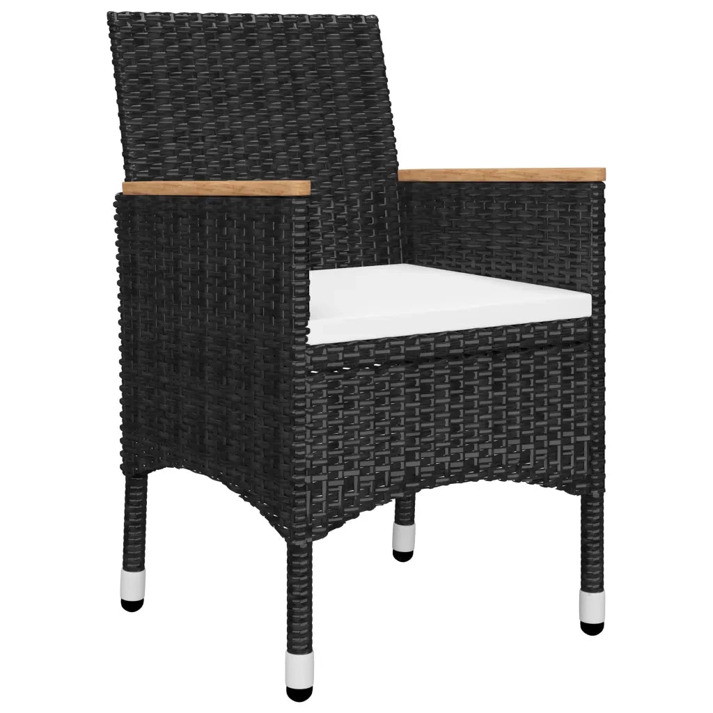 Set Mobili da Pranzo per Giardino 7 pz Nero 3067781