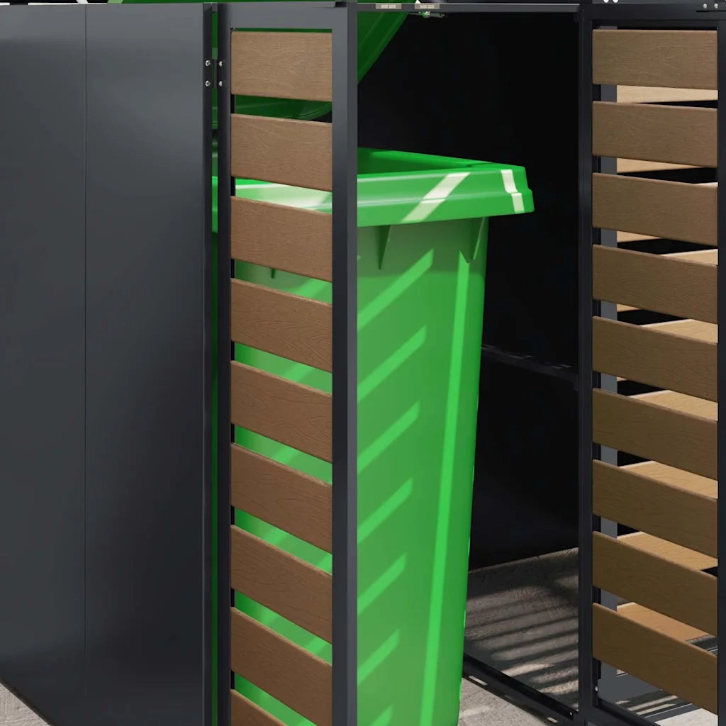 Contenitore per Rifiuti per 3 Bidoni 340 x 77.5 x 115.5 cm 3394768