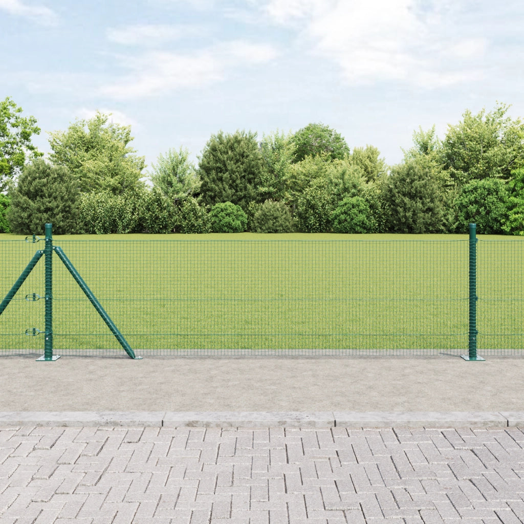 Set di Paletti Set di 2 Verde Metallo 10 x 0.5 m Resistente