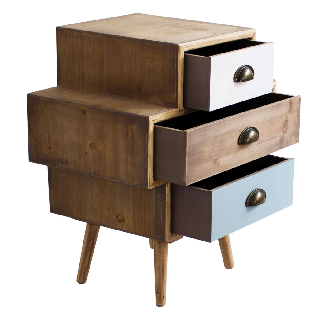Mobiletto multicolor in Legno MDF cm 50x35x30 - GILBERT