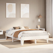 Letto senza Materasso-Struttura Letto Bianco 160x200 cm Legno Massello di Pino 242976