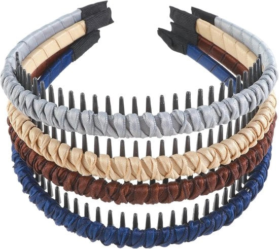 Haarband per Donne - Zigzag - Adatto per Corsa - Accessori per Capelli - Cinture per Capelli 4 pezzi