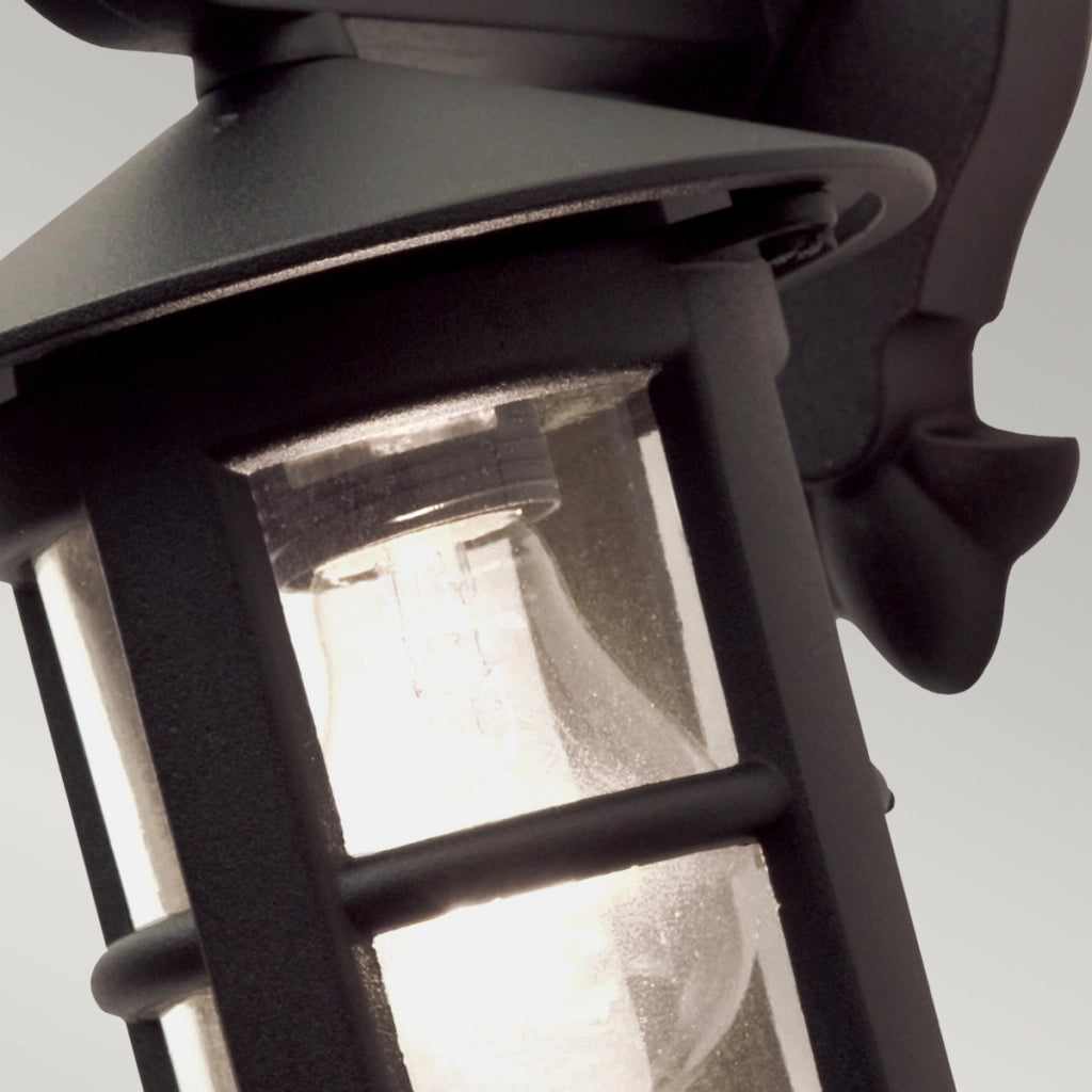 Applique esterna Hereford nera E27 Elstead in vetro