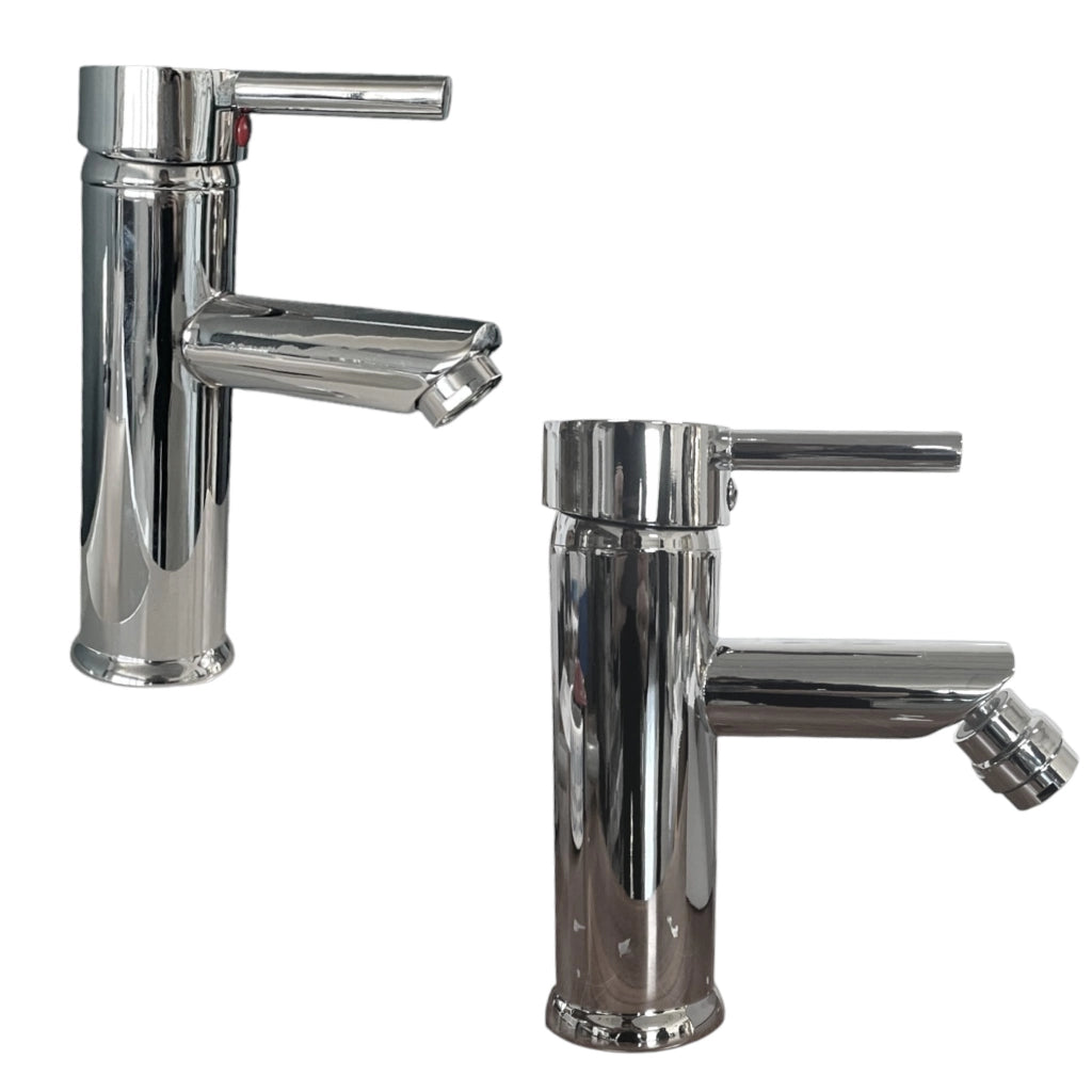 SET COMPLETO RUBINETTERIA LAVABO E BIDET