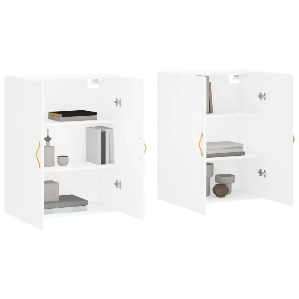 Armadietto a Muro | Mobili a Parete 2 pz Bianchi 69,5x34x90 cm