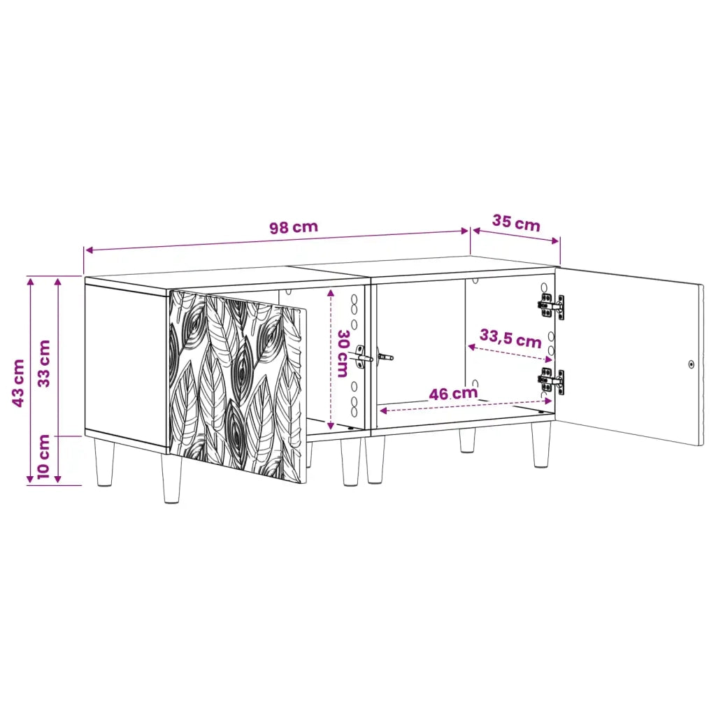 Mobile TV Rovere Artigianale Legno ingegnerizzato 897124