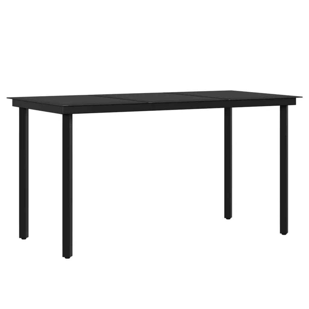 Set da Pranzo da Giardino 5 pz con Cuscini Nero 3099283