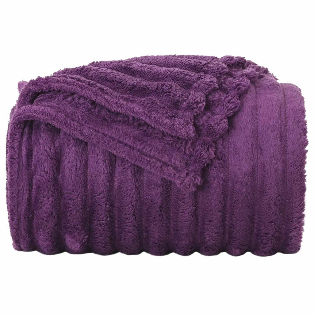 Coperte da Pile 6 pcs Viola 240 x 220 cm Panno