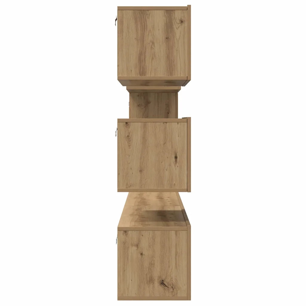 Set mobile TV 6 pz | Armadietto TV | Mobile Porta TV Rovere artigianale Legno multistrato