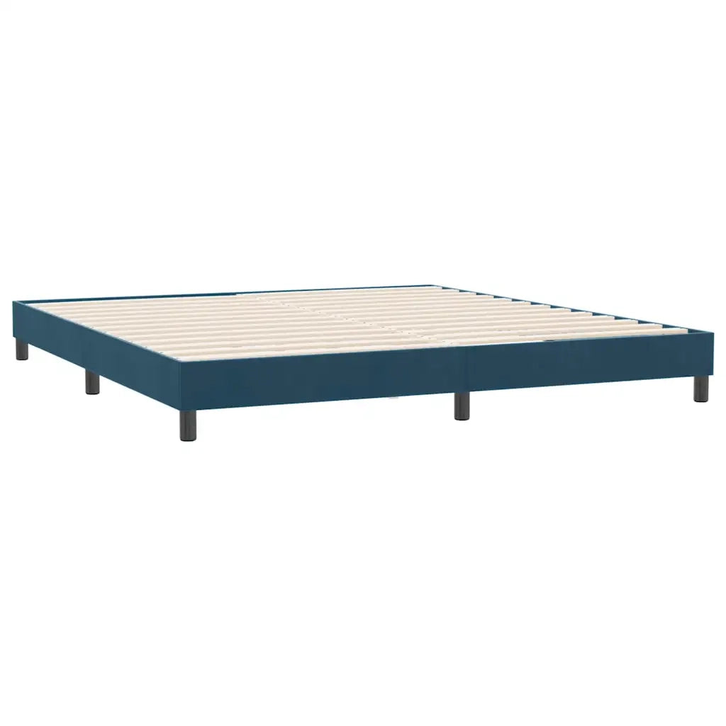 Giroletto senza Materasso Blu Scuro 180x220 cm in Velluto 4101419