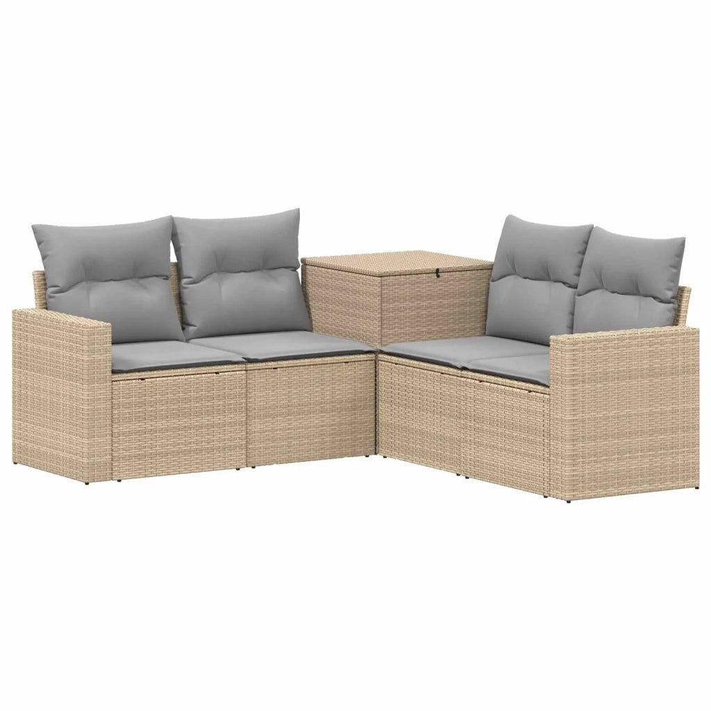 Set di divani 5 pz Beige e Grigio Chiaro 3447865