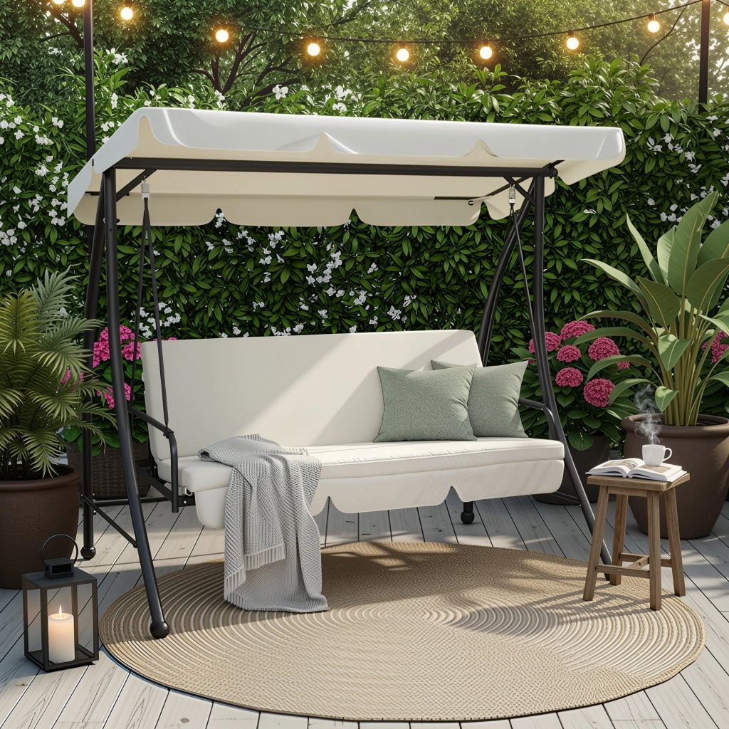 Dondolo da giardino 3 posti trasformabile in letto - Cayman - DOL11-CA210