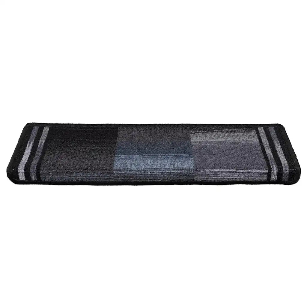 Tappetini per Scale Autoadesivi 5 pz 65x21x4 cm Nero e Grigio 149842