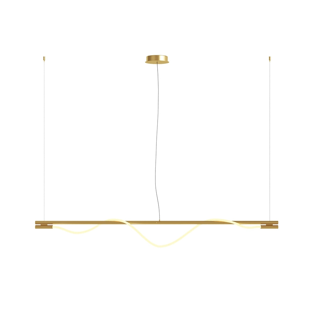 Lampada a sospensione LED Maytoni Tau ottone 150cm