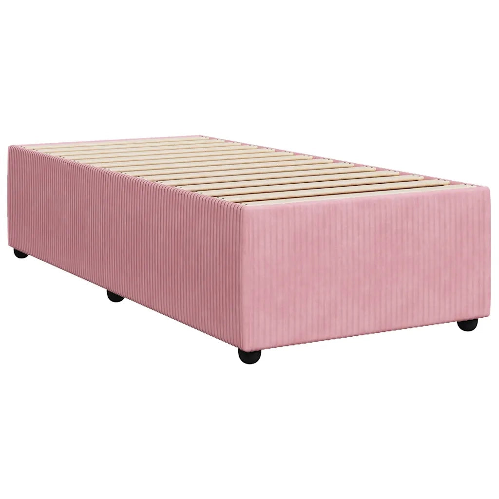 Giroletto a Molle con Materasso Rosa 100x200 cm in Velluto 3292273