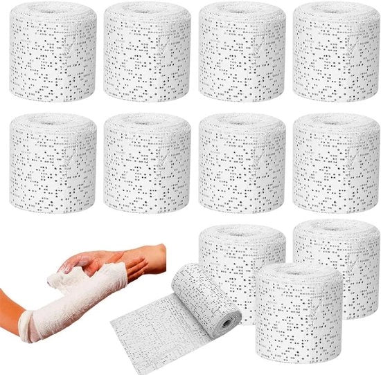 Gipsverband 12 rotoli - 5 cm x 270 cm - per Gipsafdruk Knutselen Modelbouw Sneldrogend