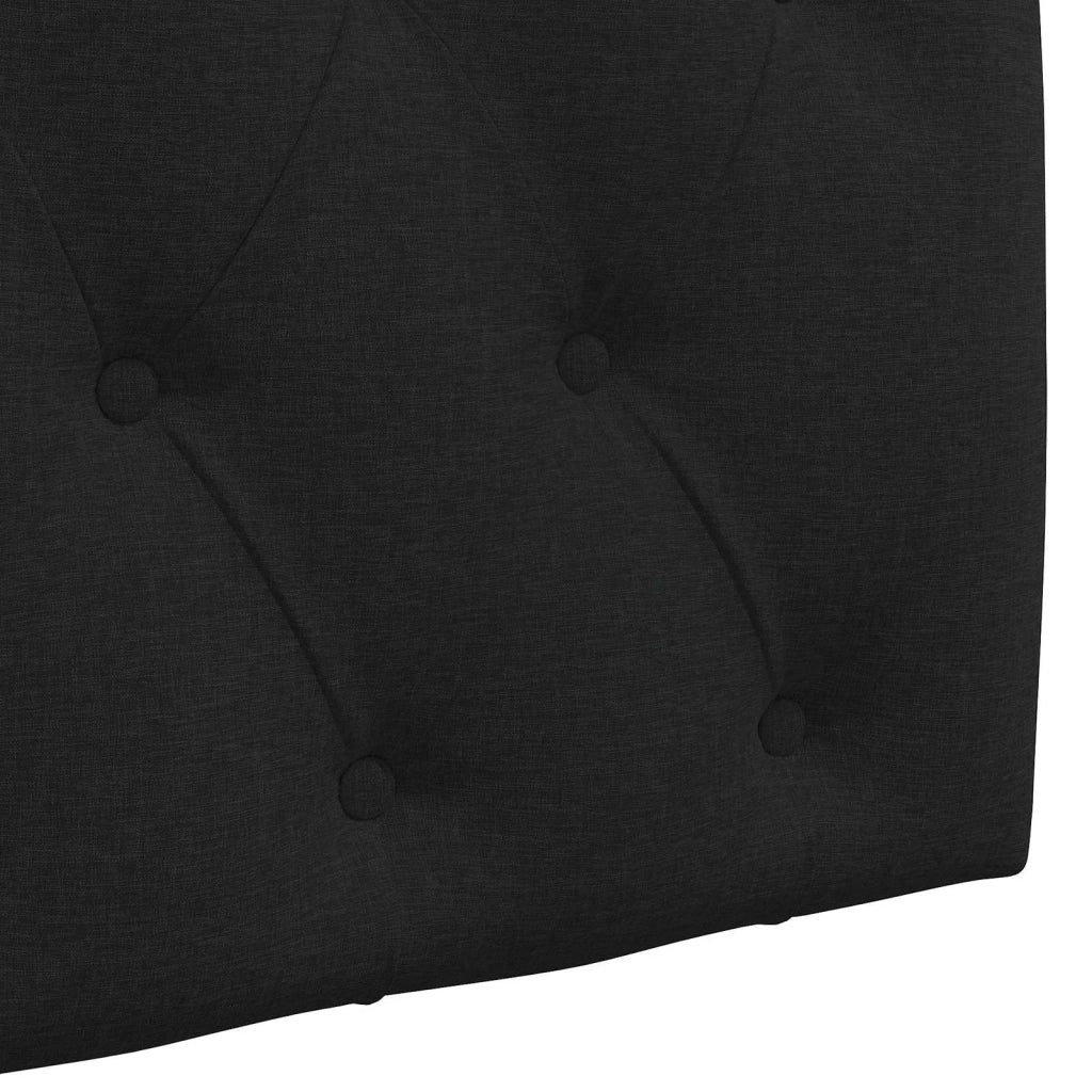 Testiera sospesa Con luce LED Nero Tessuto 3424543