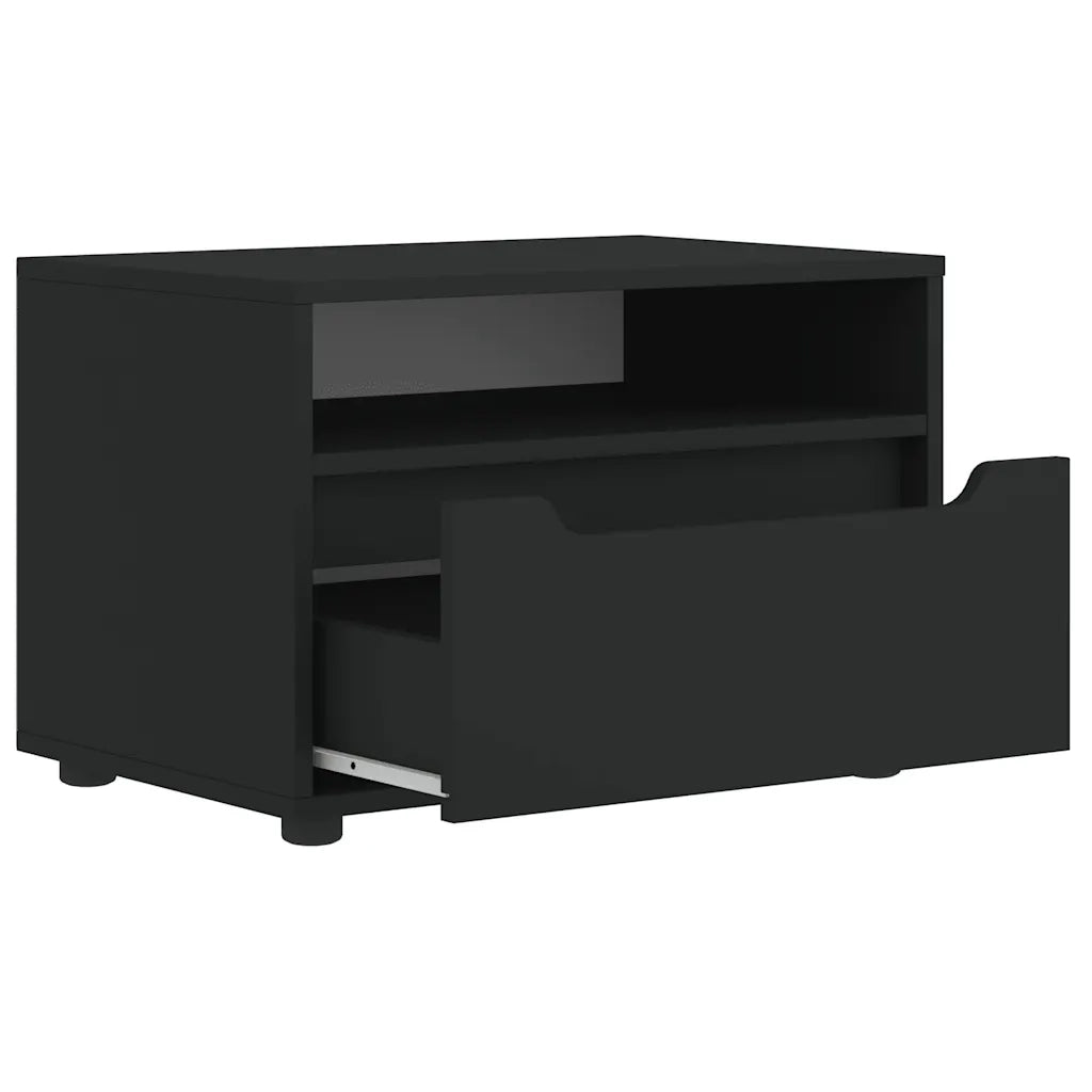 Mobile TV | Armadietto TV | Mobile Porta TV VISNES Nero 60x40x38 cm in Legno Multistrato