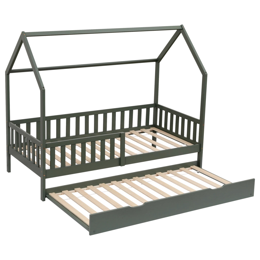 Letto a scomparsa per bambini 190x90cm verde MARCEAU