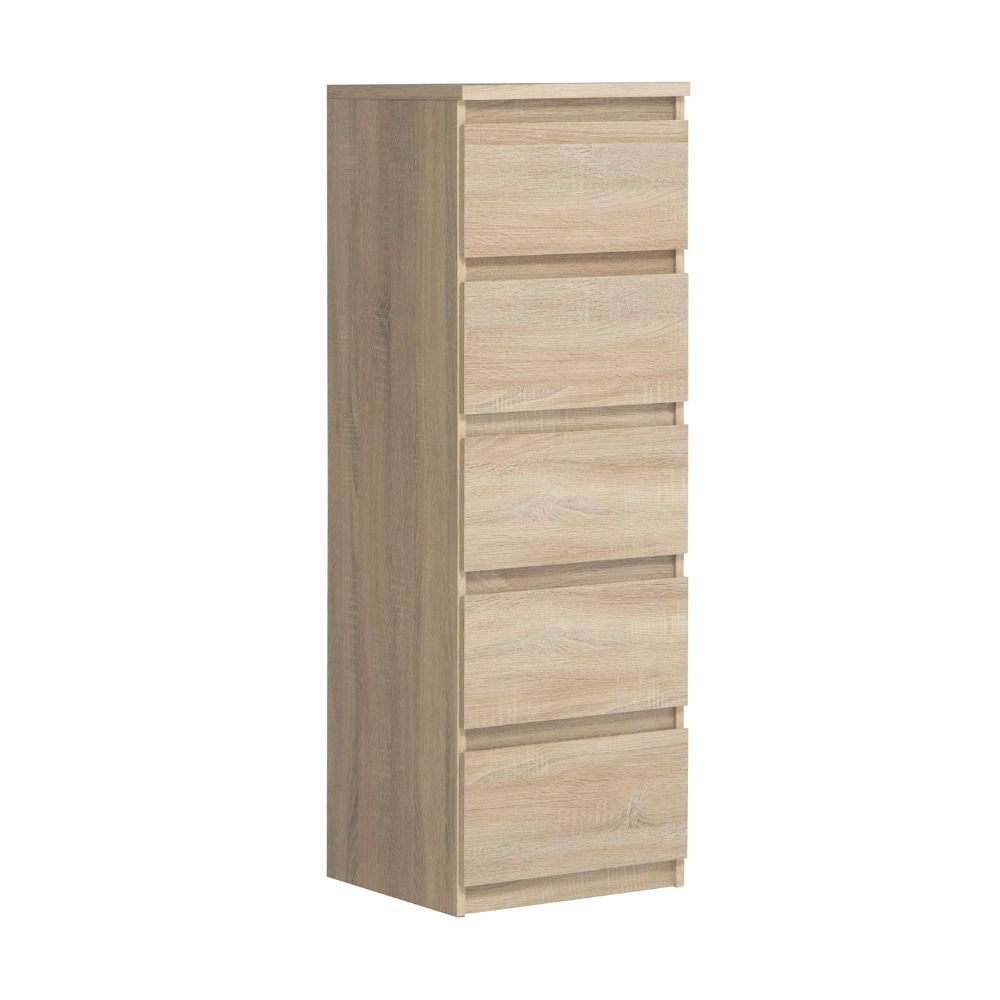 Cassettiera Morgan 5 cassetti rovere – 42x42.2x128H