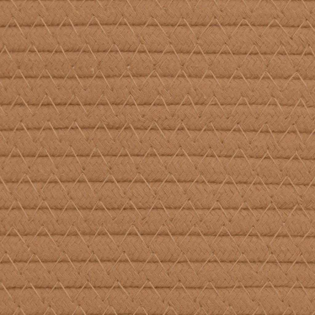Cestino Portaoggetti Marrone Ø40x35 cm in Cotone 358496