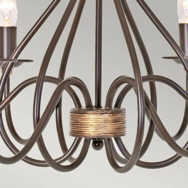 Lampadario Windermere Elstead ruggine oro 6xE14 60W
