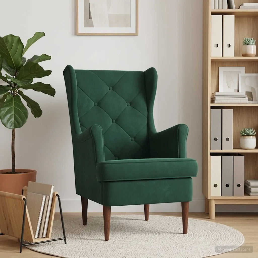 Poltrona Verde Scuro Velluto 42029909