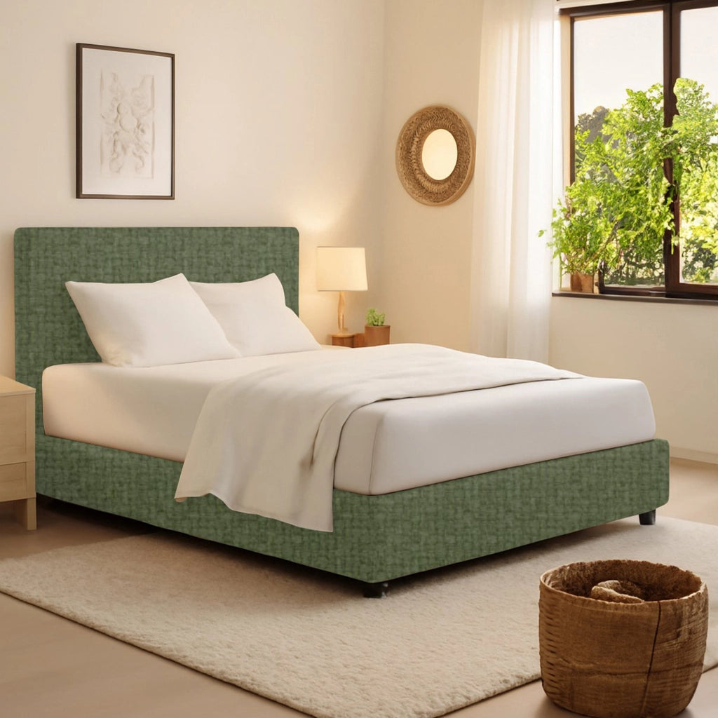 Rugby, Letto Singolo Sfoderabile Made in Italy, Verde