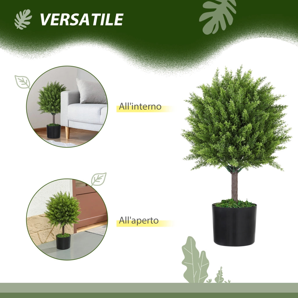 Albero Finto Cedro con Vaso ¨C Minimal ¨C Verde 55 cm