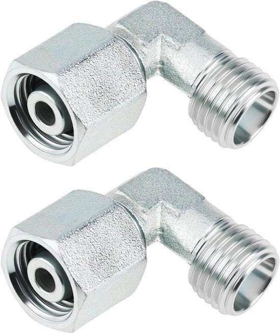 Montaggio Idraulico - Attrezzo di Scavo - 90° - Compatibile - Montaggio - Adatto per - M14x1.5 Din Manopola maschile su Femminile 90 M14 Attrezzo di Scavo Idraulico Montaggio 90° Compatibile con Mini Attrezzo di Scavo cinese