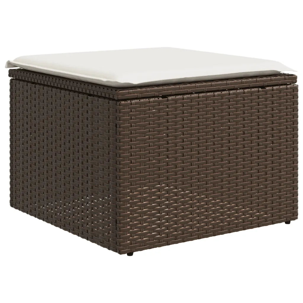 Set Divani da Giardino 9pz con Cuscini Marrone in Polyrattan 3268103