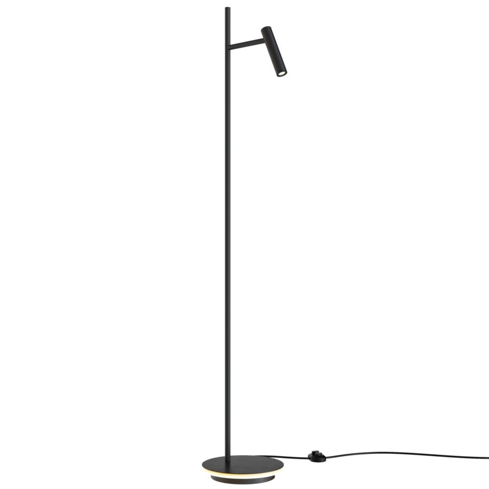 Lampada da terra LED moderna nera Maytoni Estudo 11W
