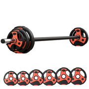 Set Bilanciere e Dischi 20kg ¨C Minimal ¨C Nero e Rosso ?17x140 cm
