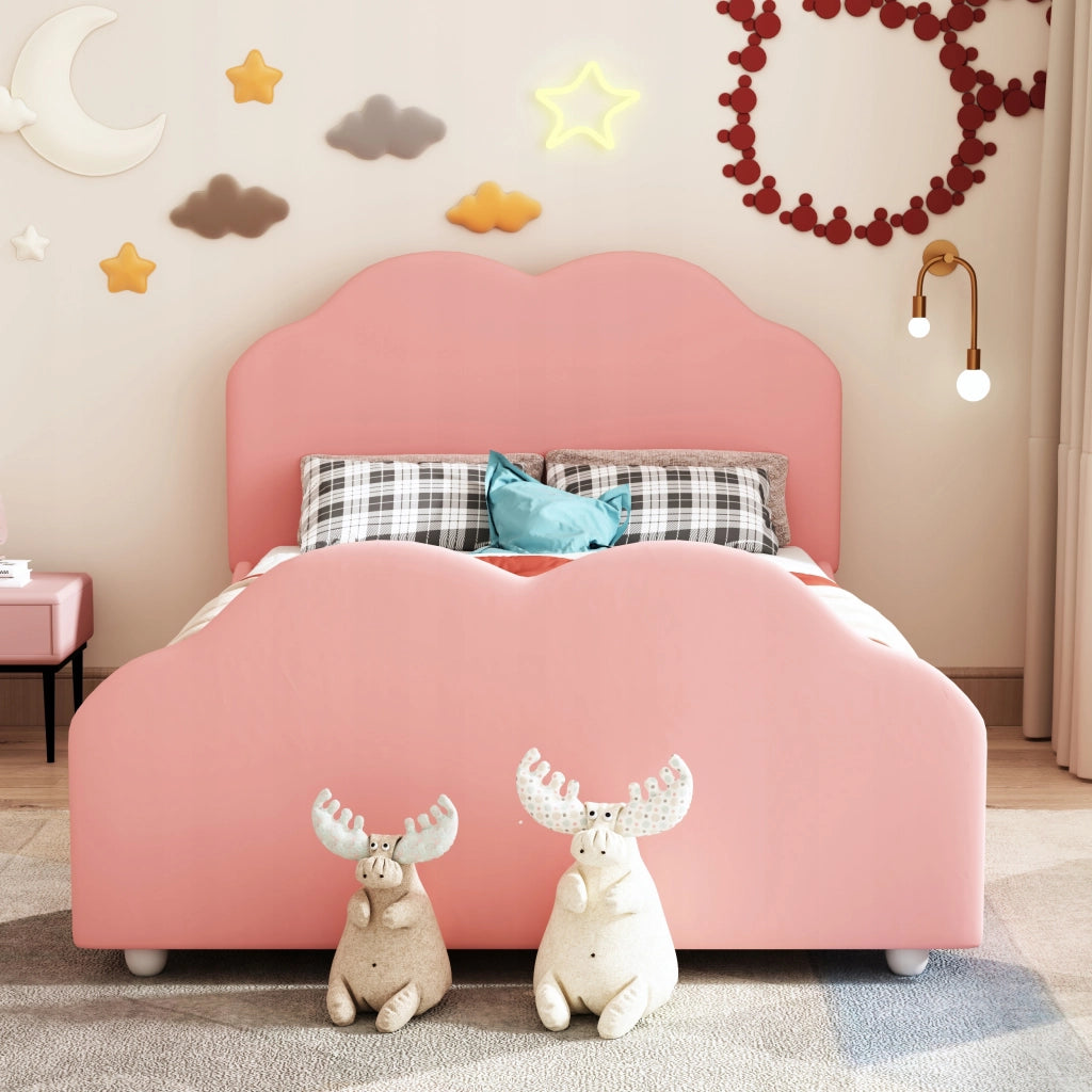 Letto per bambini imbottito - Xylo - 90x200 - Rosa