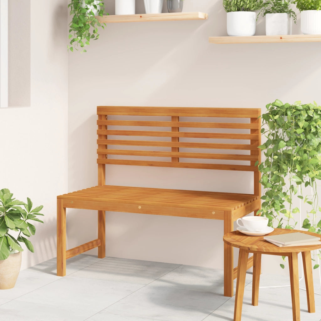 Panchina da giardino  100x50x91 cm in legno solido di acacia