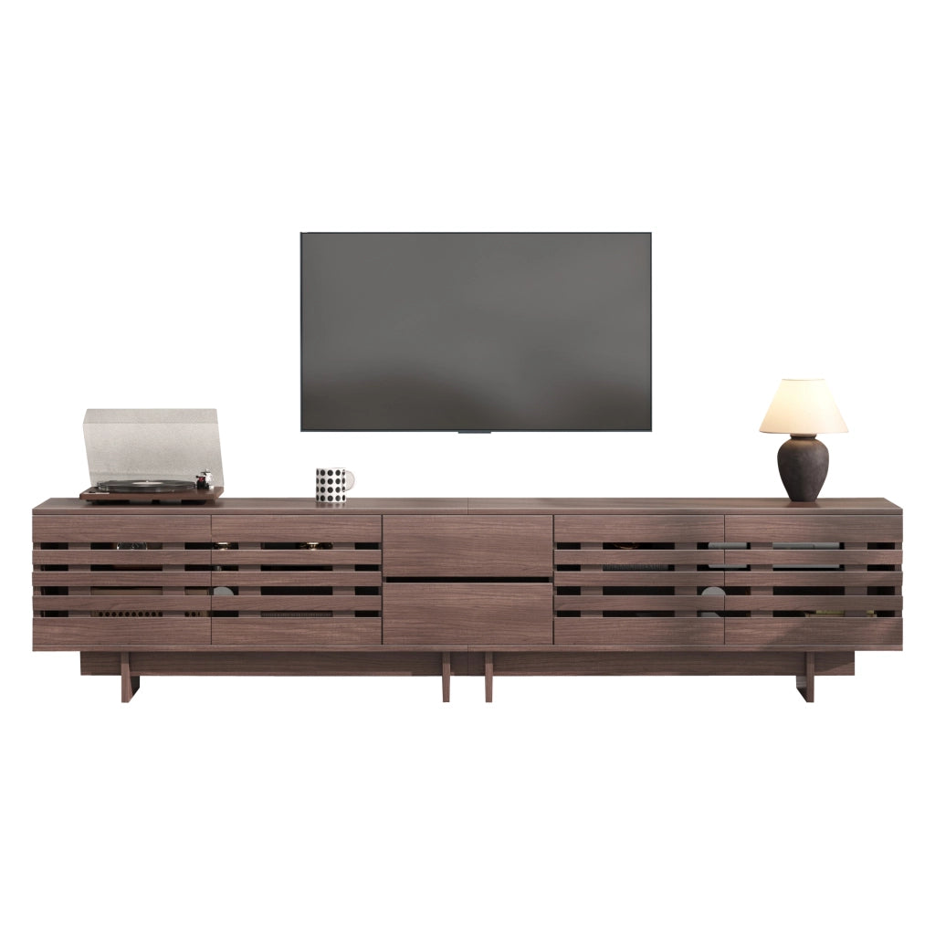 TV Schrank Walnussholzfarbe MDF 200 cm